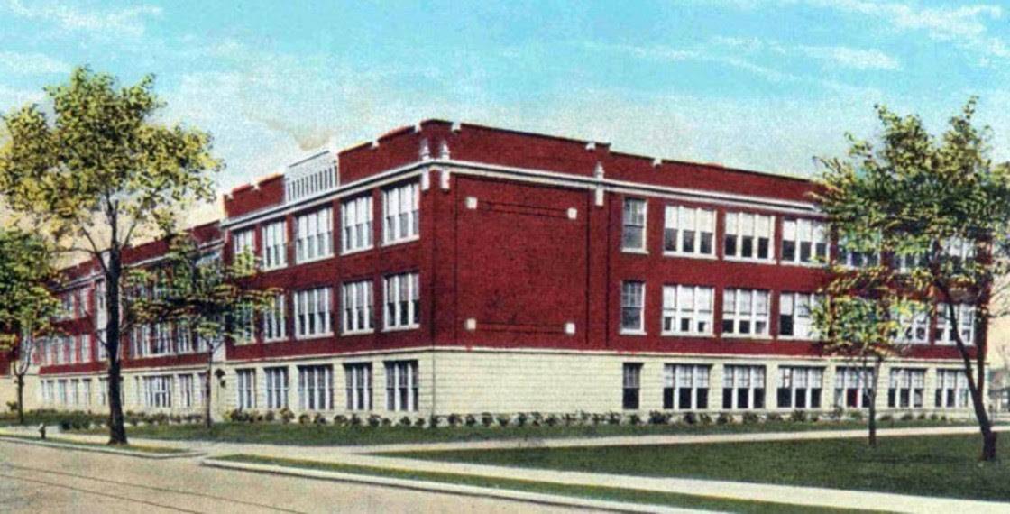 Early picture of Lincoln Elementary School in Kalamazoo